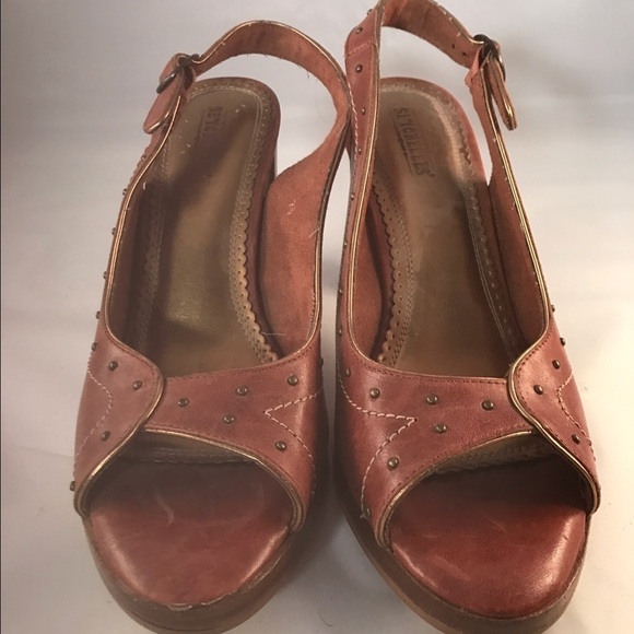 Seychelles Leather Open Toe Heel Sandals 7.5 - Picture 2 of 6